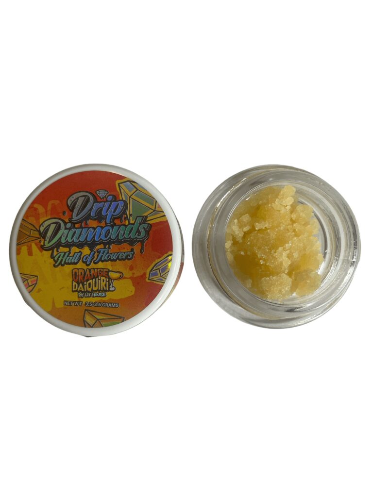 Drip Diamonds – Orange Daiquiri – 3.5 G Curious about the drip diamonds price? Premium concentrates like Orange Daiquiri may come at a higher cost.